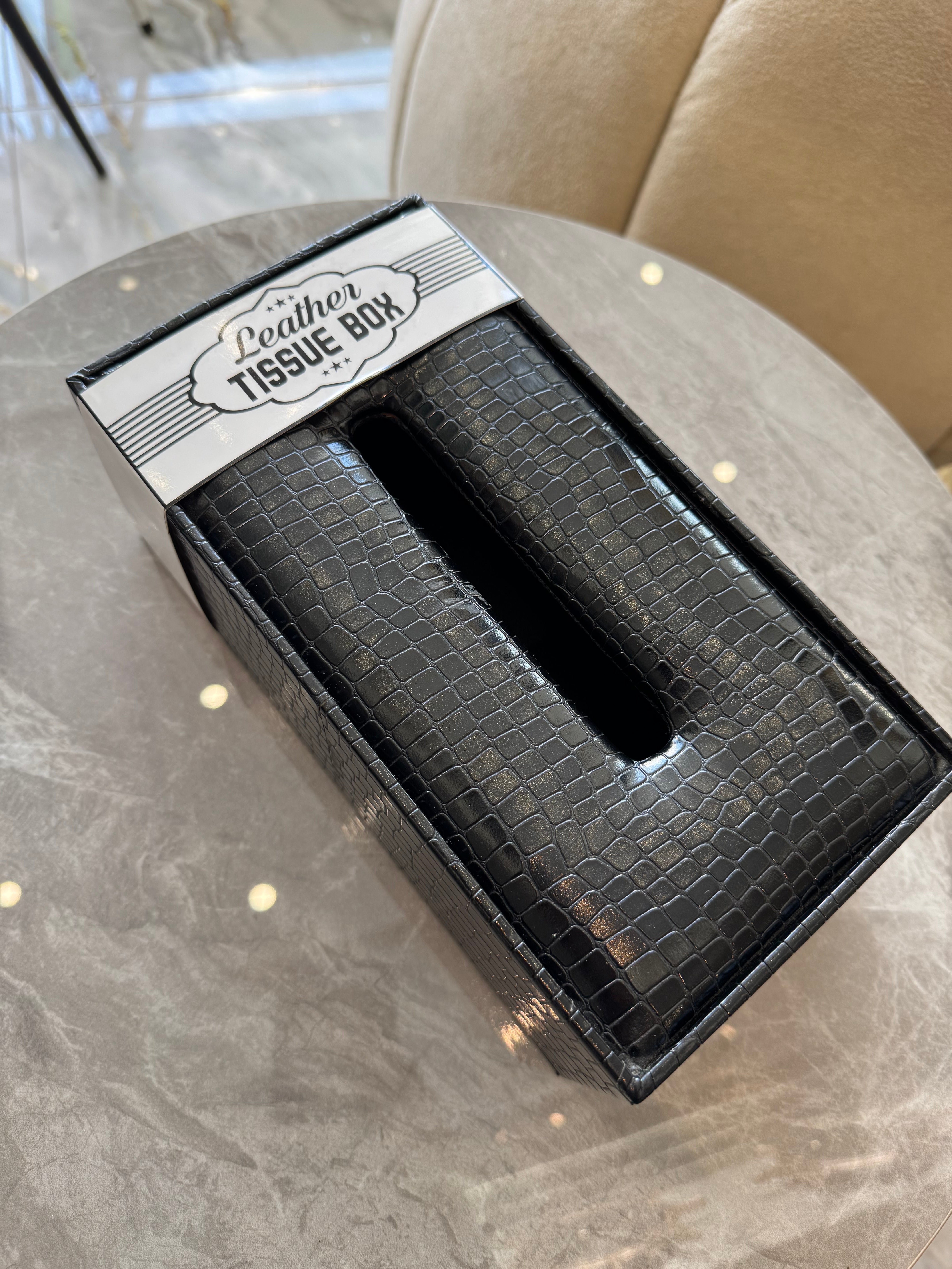 Leather tissue box t1