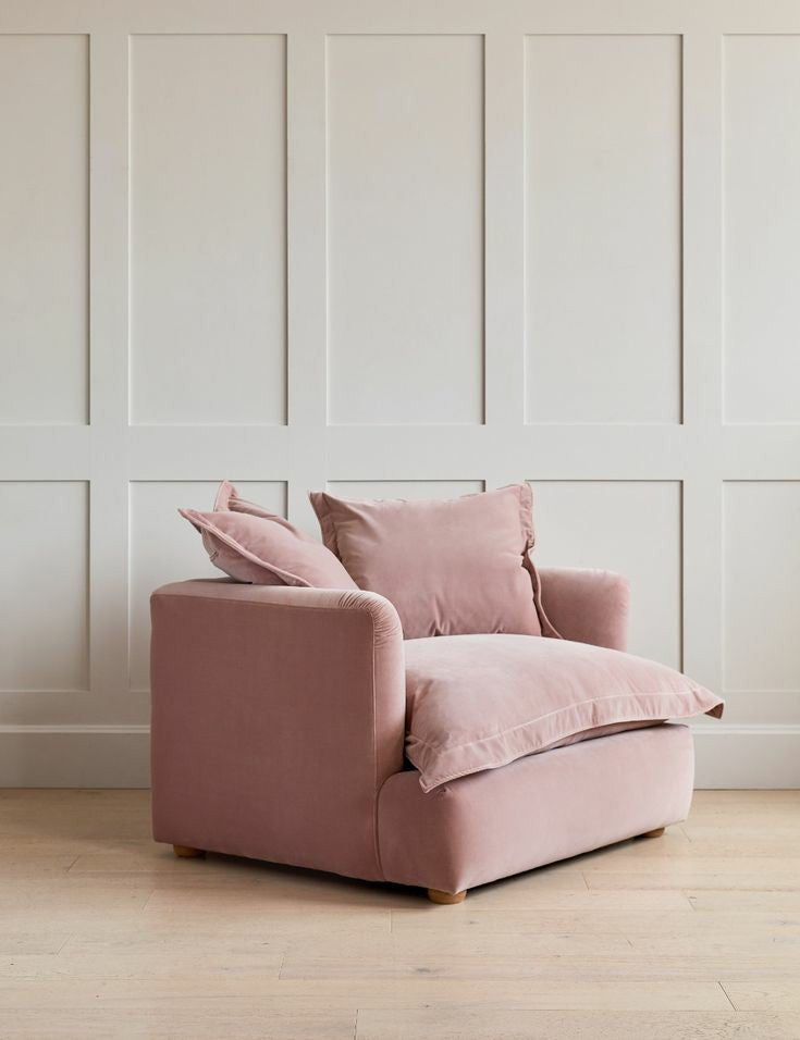 Rose & grey sofa