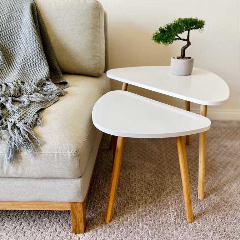 White nesting table r8