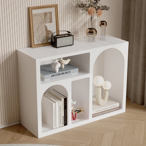 Codiys white rectangle end table