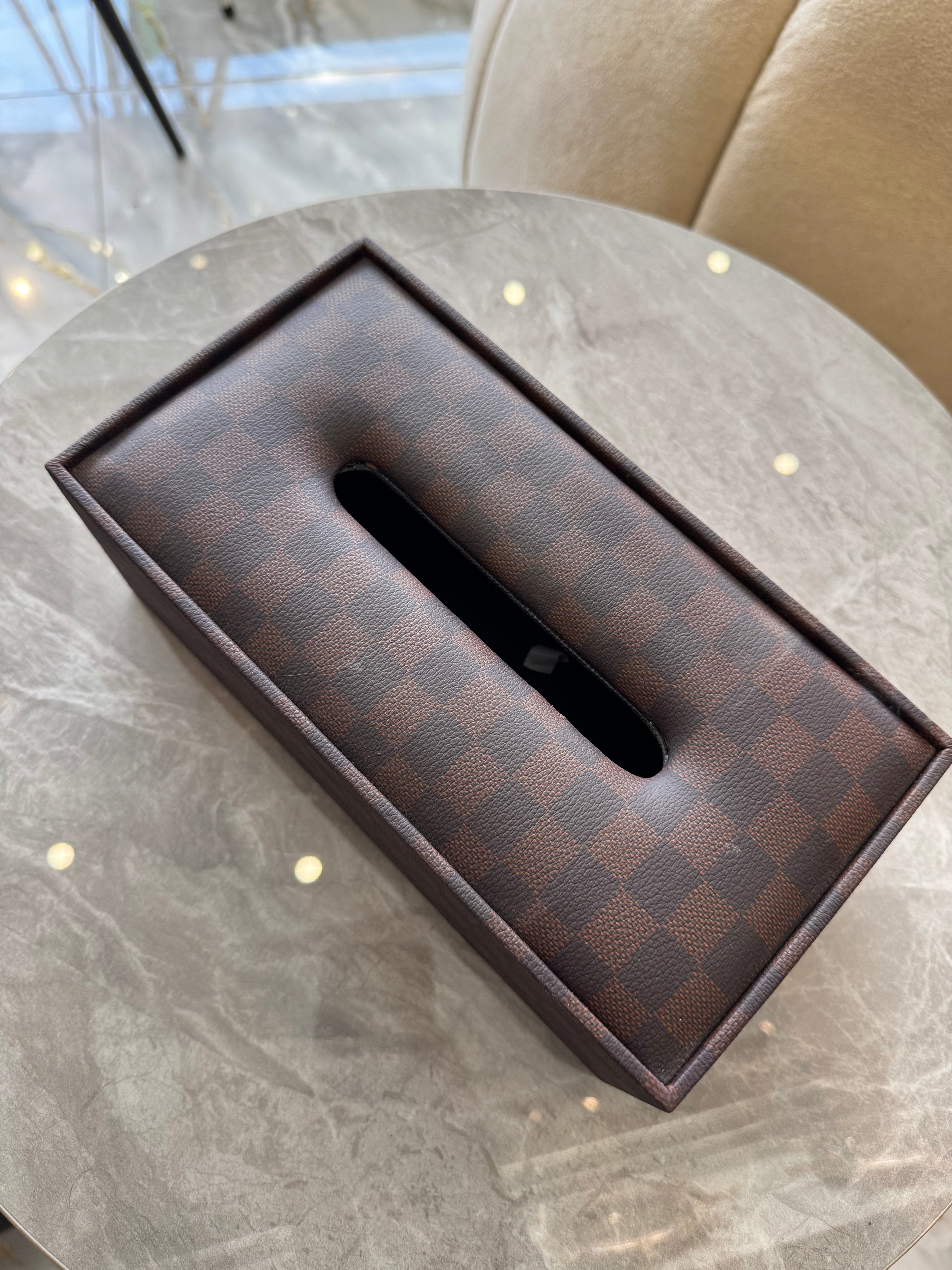 Leather tissue box t2