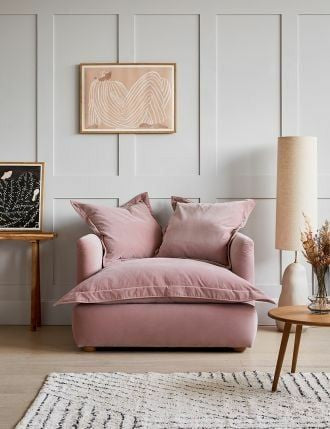 Rose & grey sofa