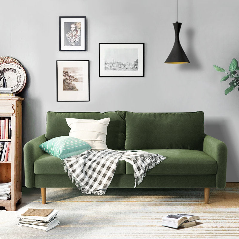 Alliviah 71.6" Velvet Round Arm Sofa