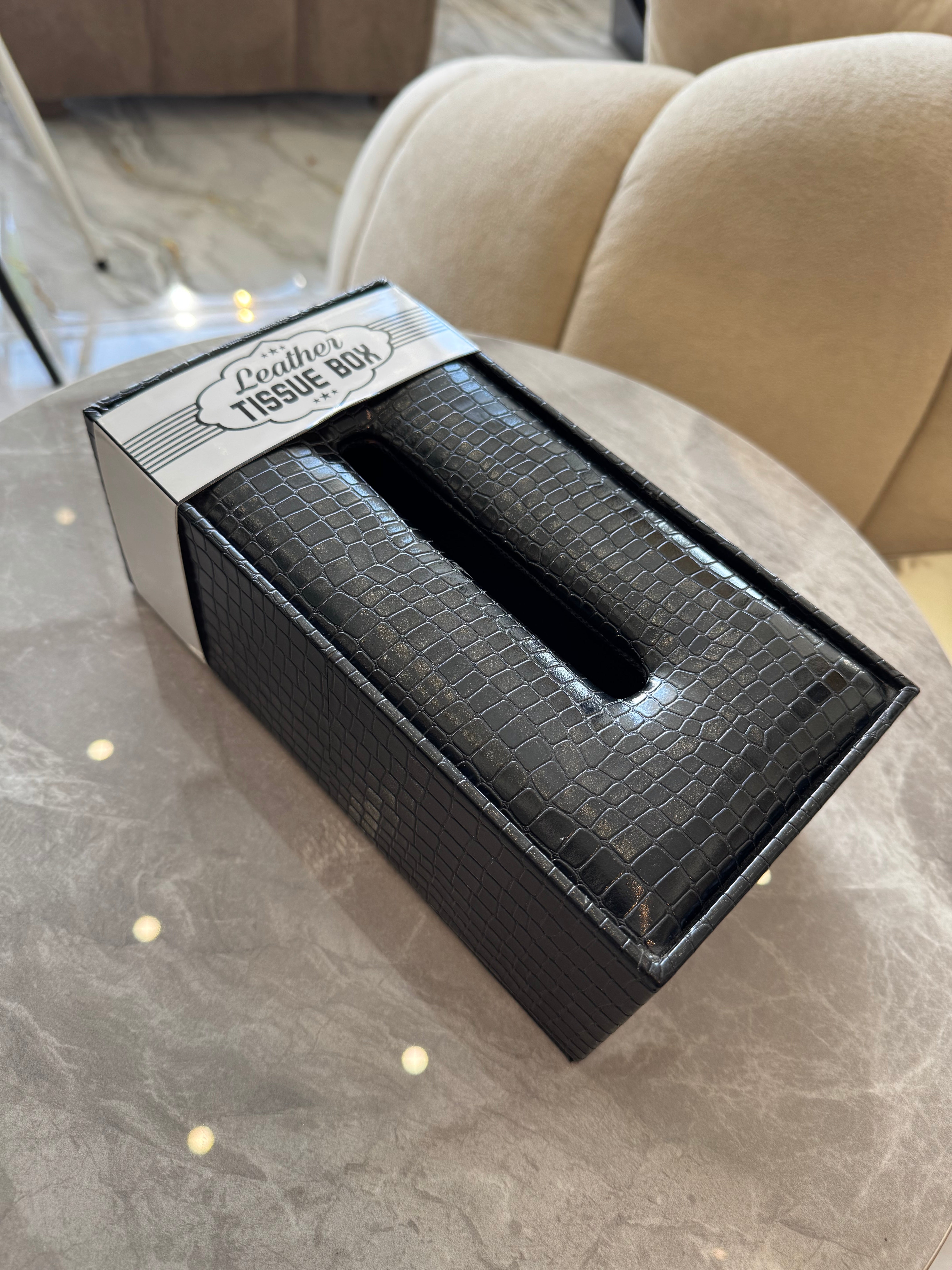Leather tissue box t1