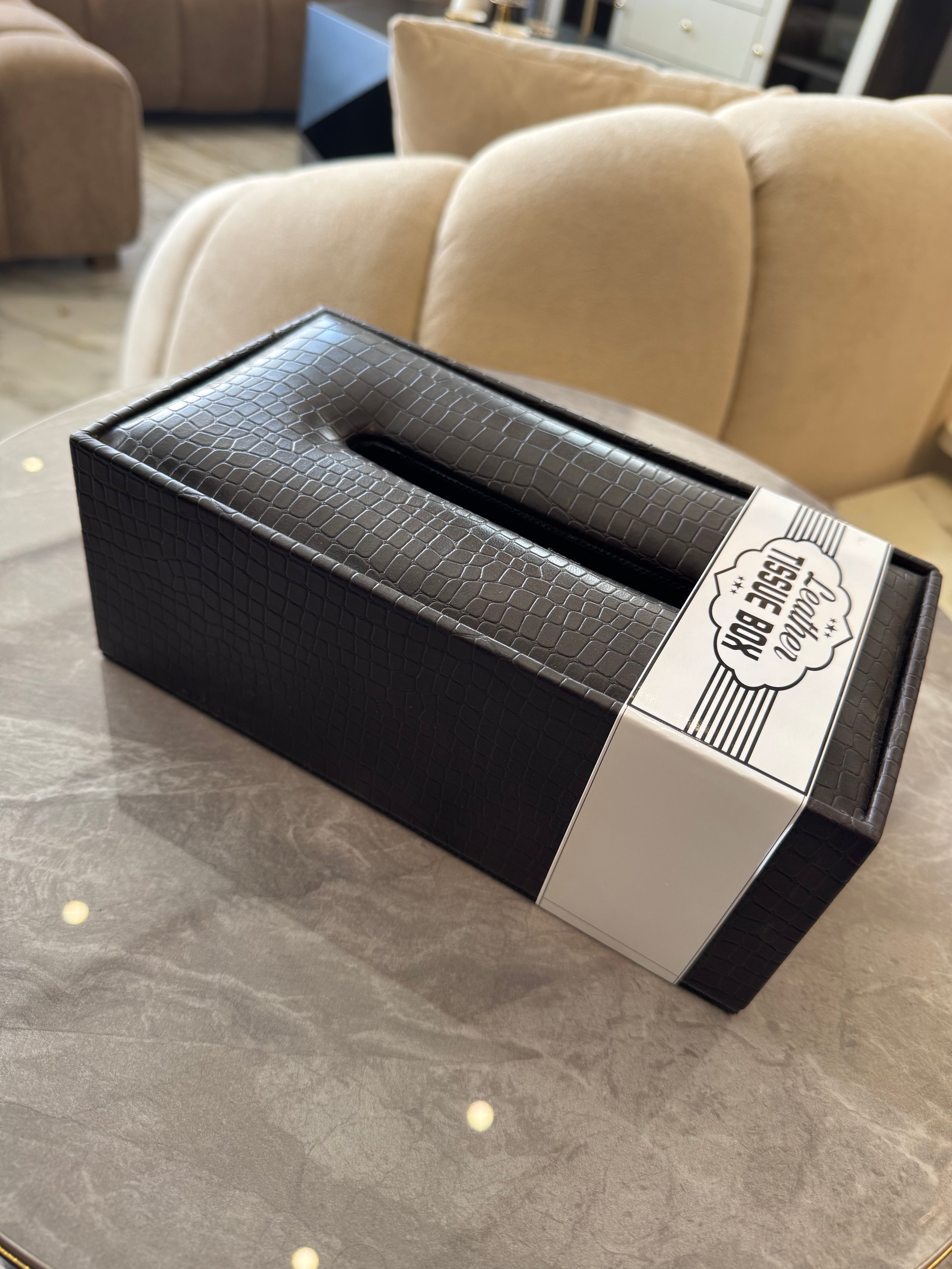 Leather tissue box t1