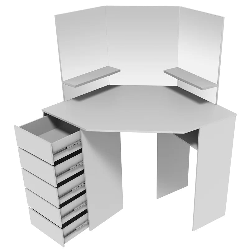 Corner makeup vanity