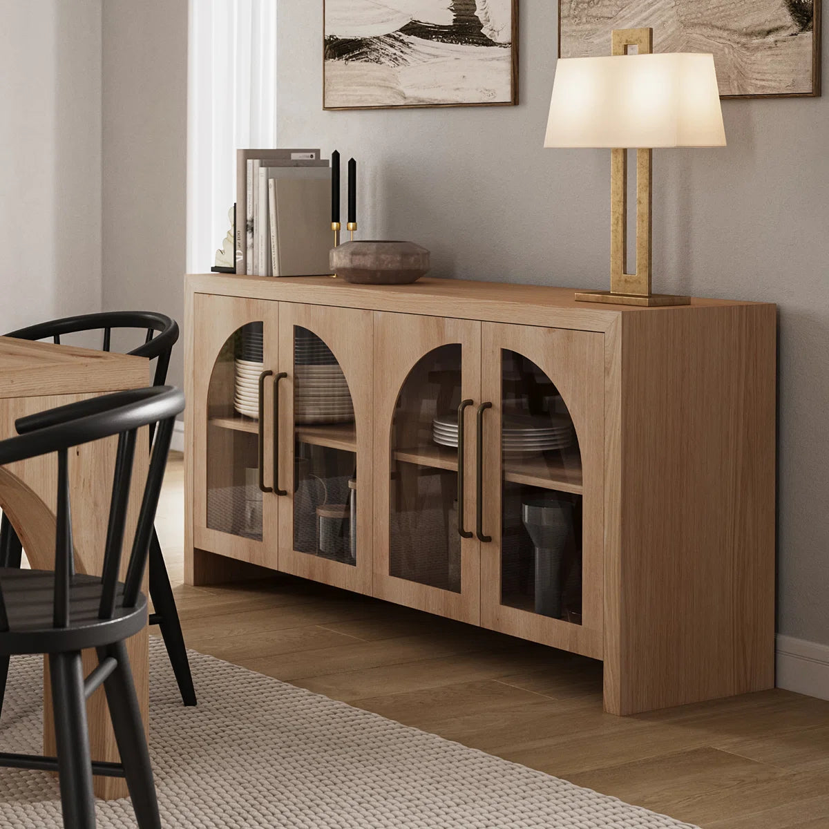 fergal 60" curved arch door sideboard