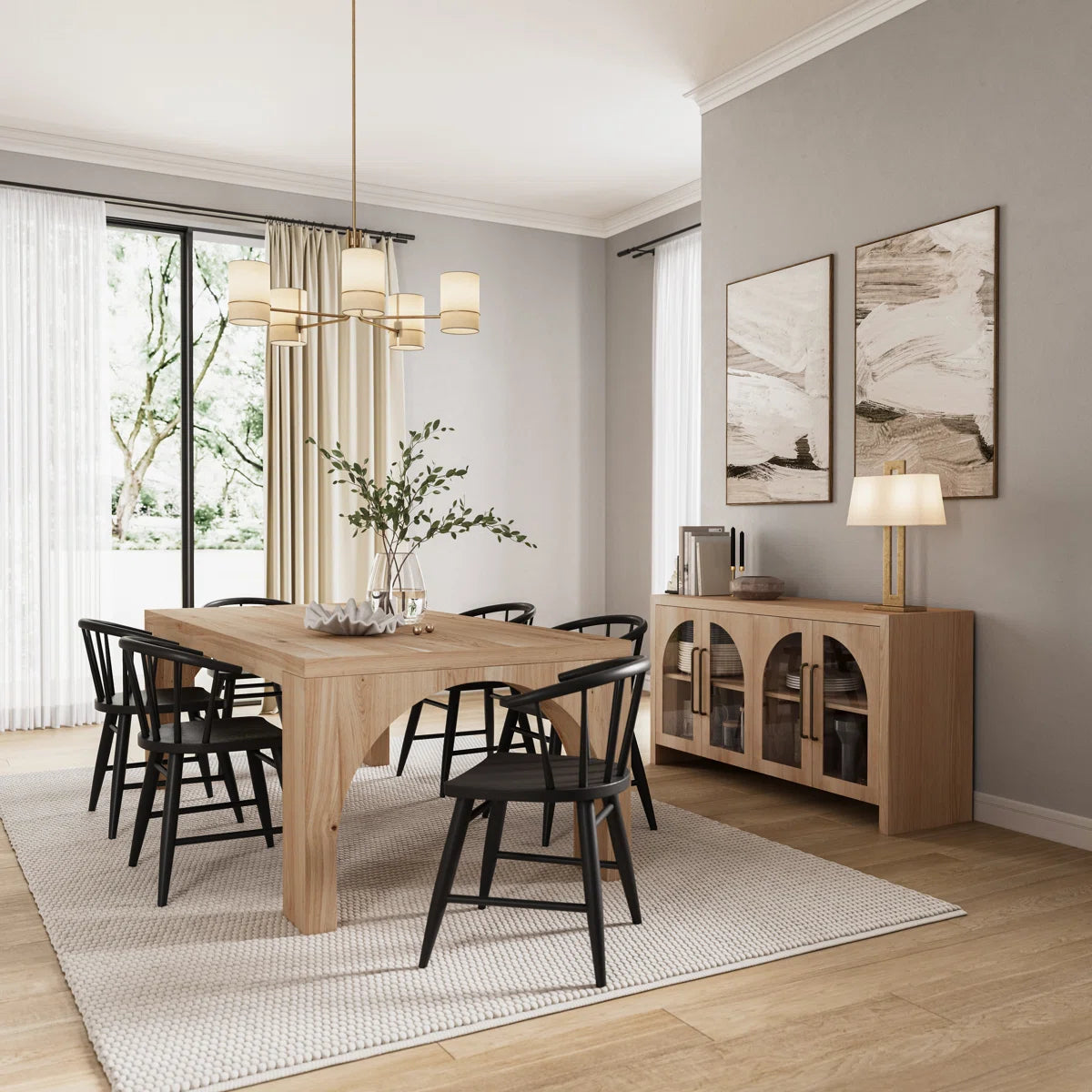 fergal 60" curved arch door sideboard