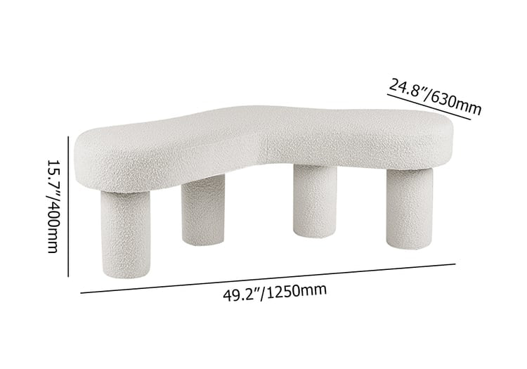 Shell boucle bench