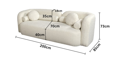 Evony boucle sofa