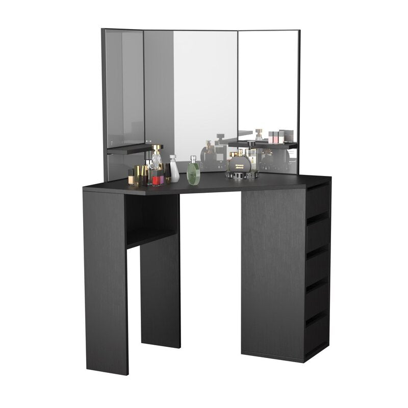 Corner makeup vanity