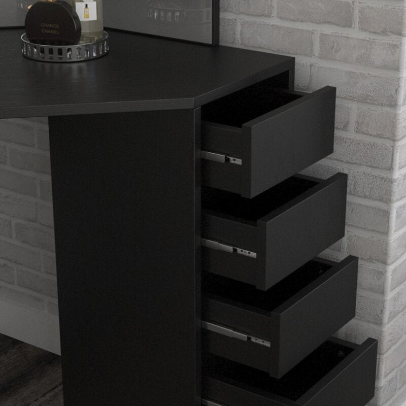 Corner makeup vanity