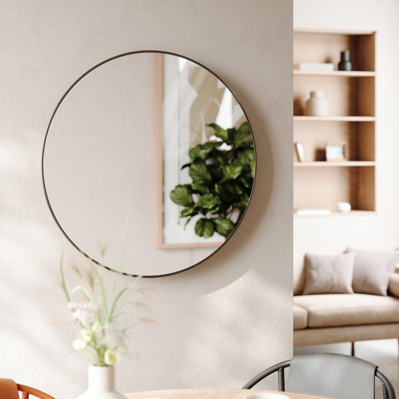 Lutino round mirror