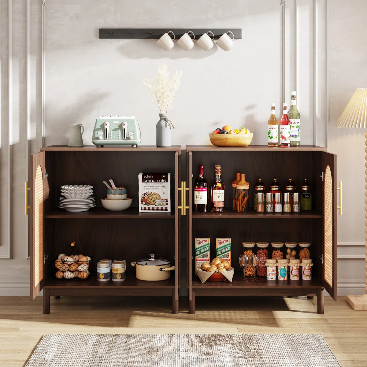 willi rattan sideboard