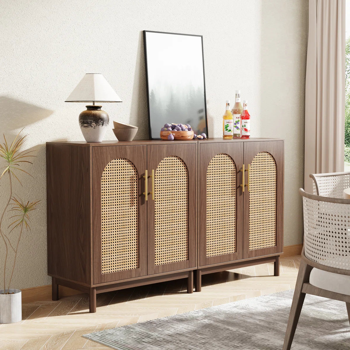 willi rattan sideboard