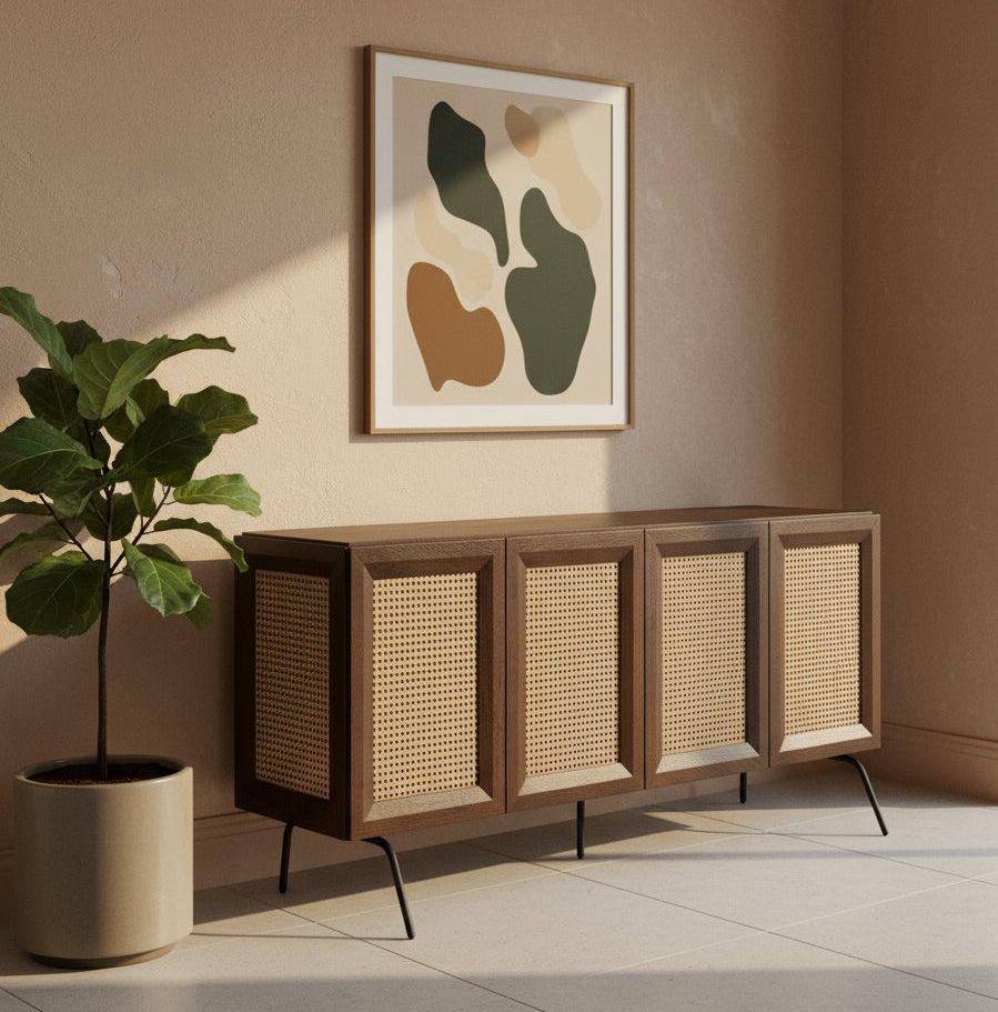 Higo rattan console