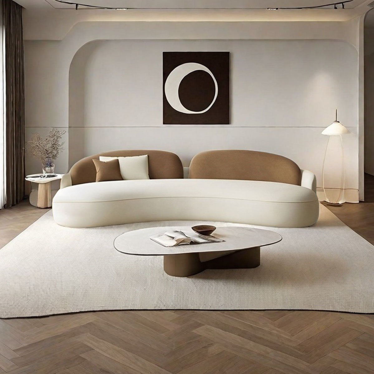 Dupe curved sofa