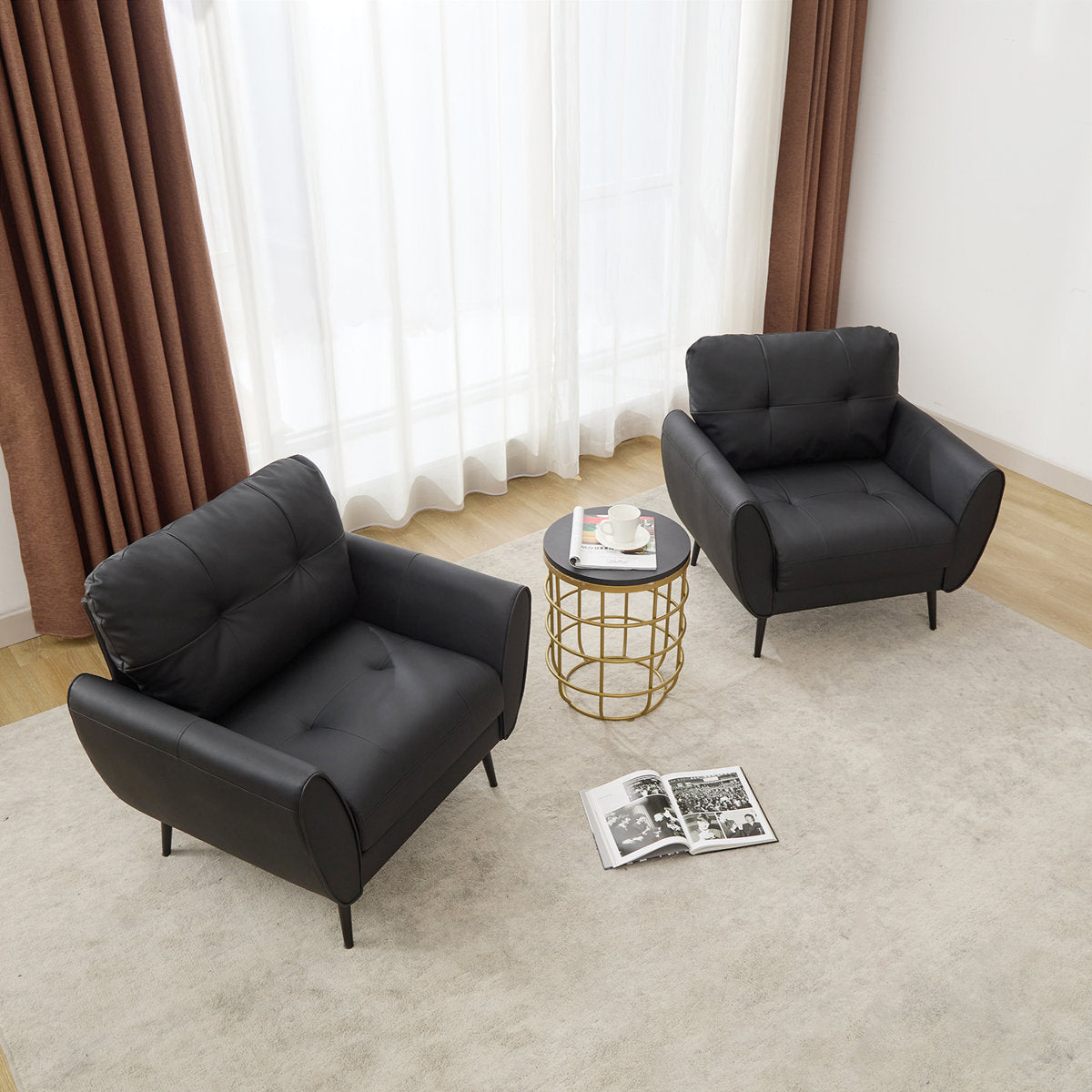 Oliver leather sofa chairs